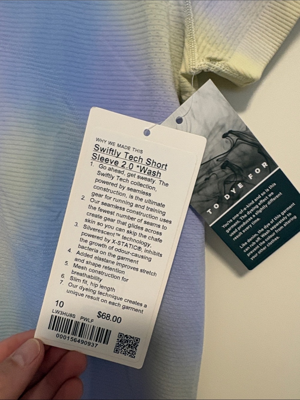lululemon athletica Short Sleeve Tie-Dye Tee in Lavender and Pale Yellow - Picture 2 of 3